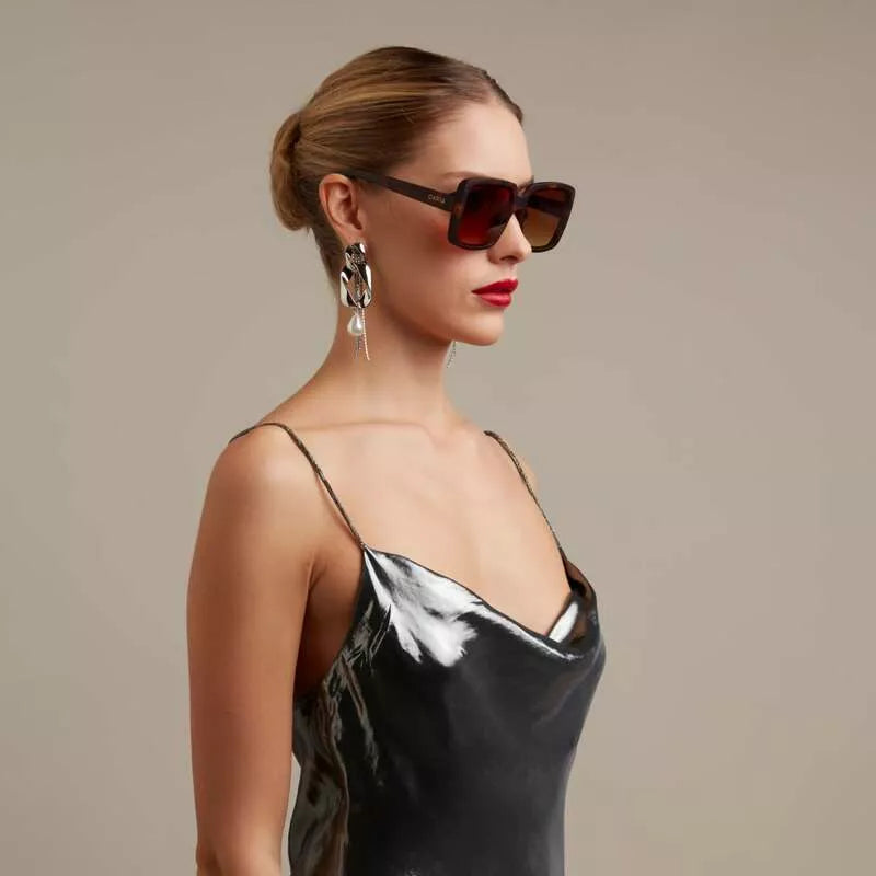 Okkia  - ALESSIA Oversize Sunglasses - Havana
