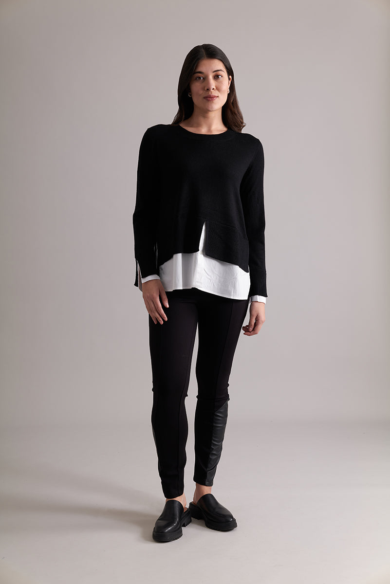 Foil  - Needles to Say Sweater - Black White