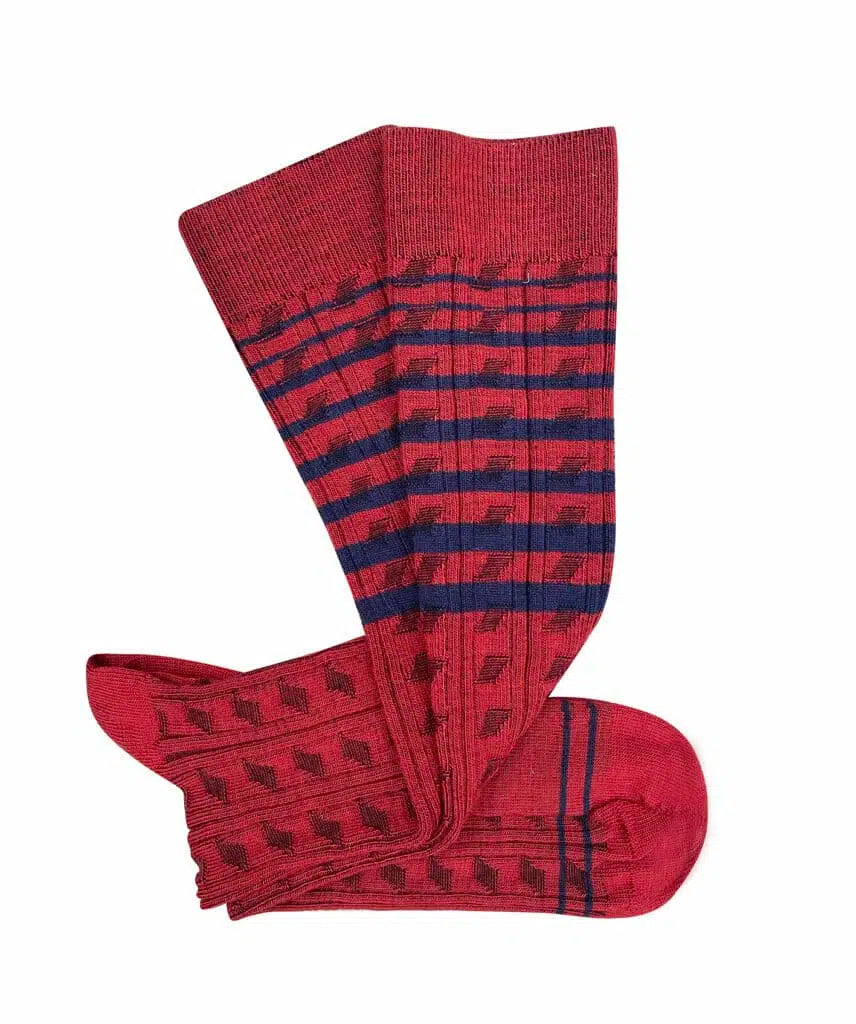 Tightology – Harmony Red Merino Wool Socks