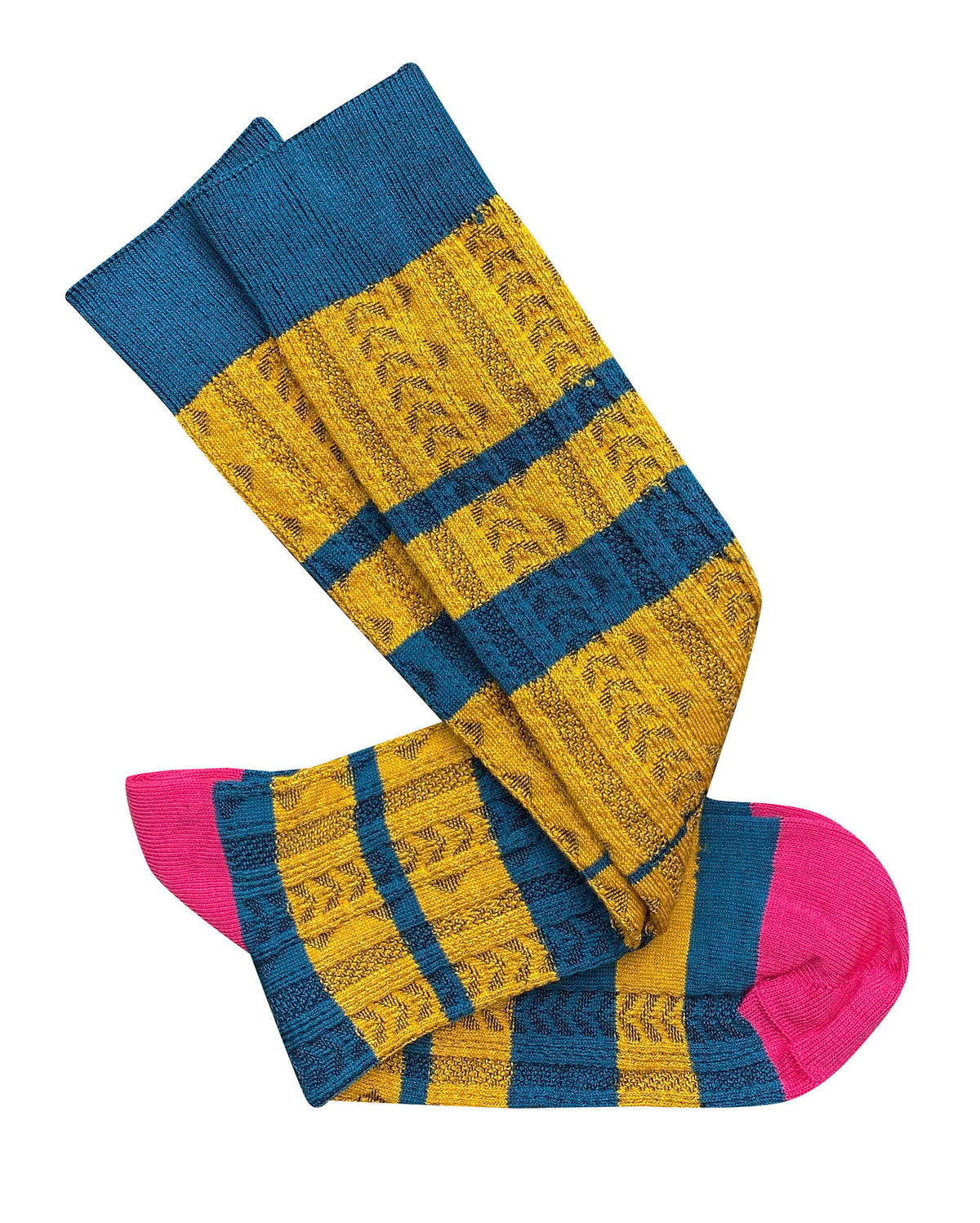 Tightology – Long Ensemble Mustard Stripe Socks