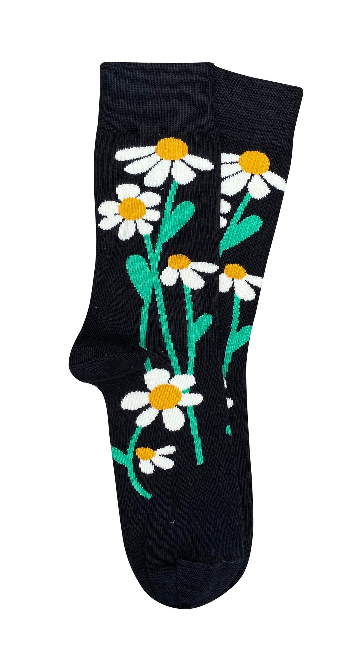 Tightology – Daisy Cotton Socks in Black