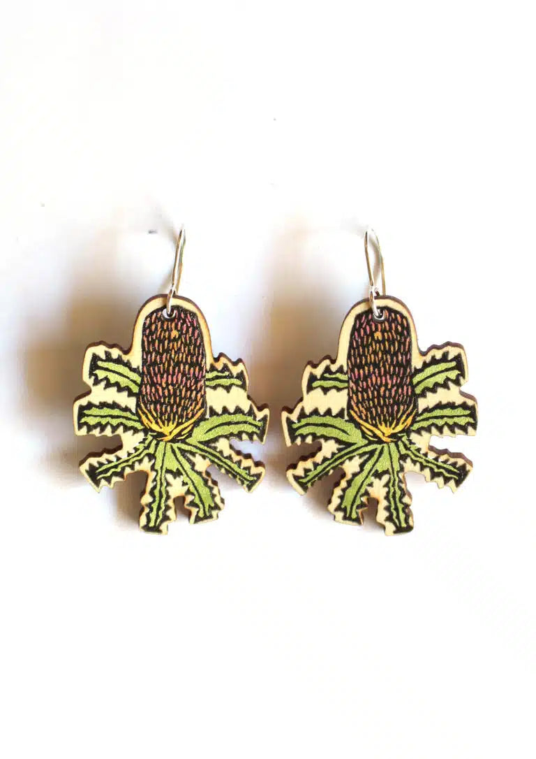 To The Trees - Banksia Cut Out  Earrings