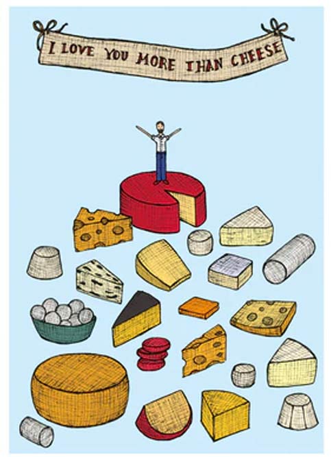 Nonsense Maker Card - I Love You More Than Cheese