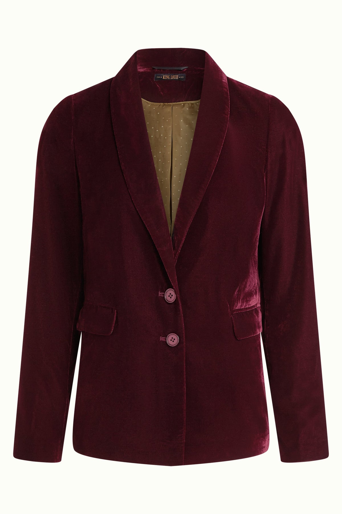 King Louie - Brooke Blazer Gamine Velvet - Red