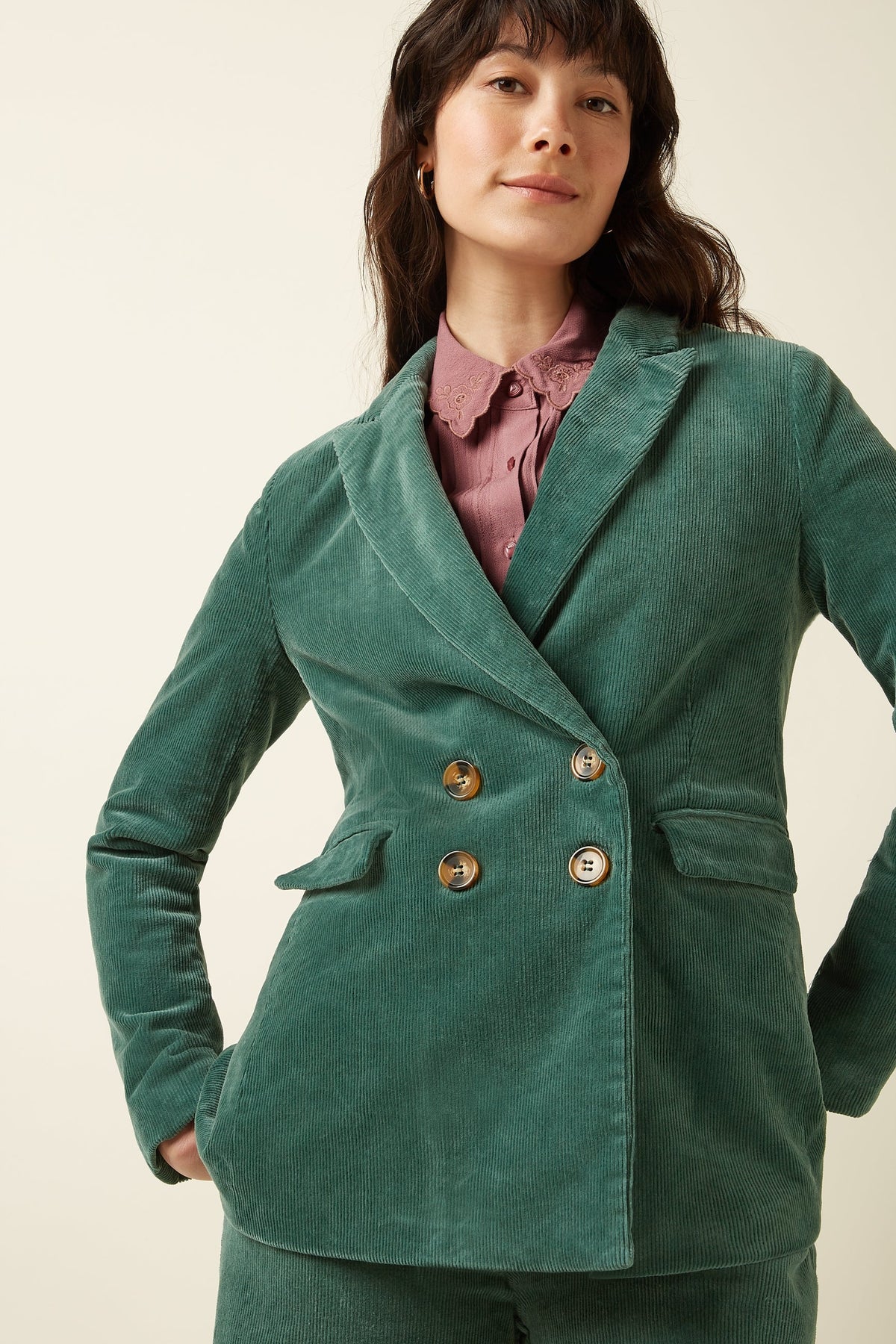 King Louie - Tina Blazer Corduroy - Green