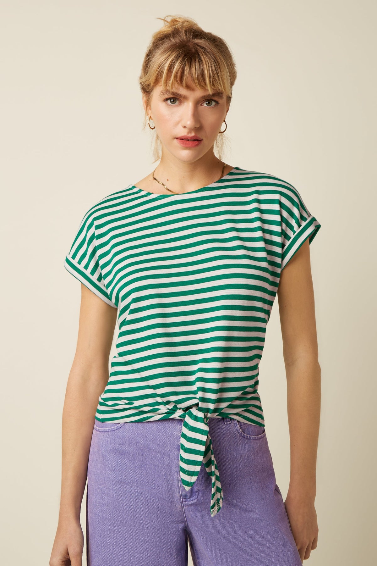 King Louie - Aria Knot Top -  Green