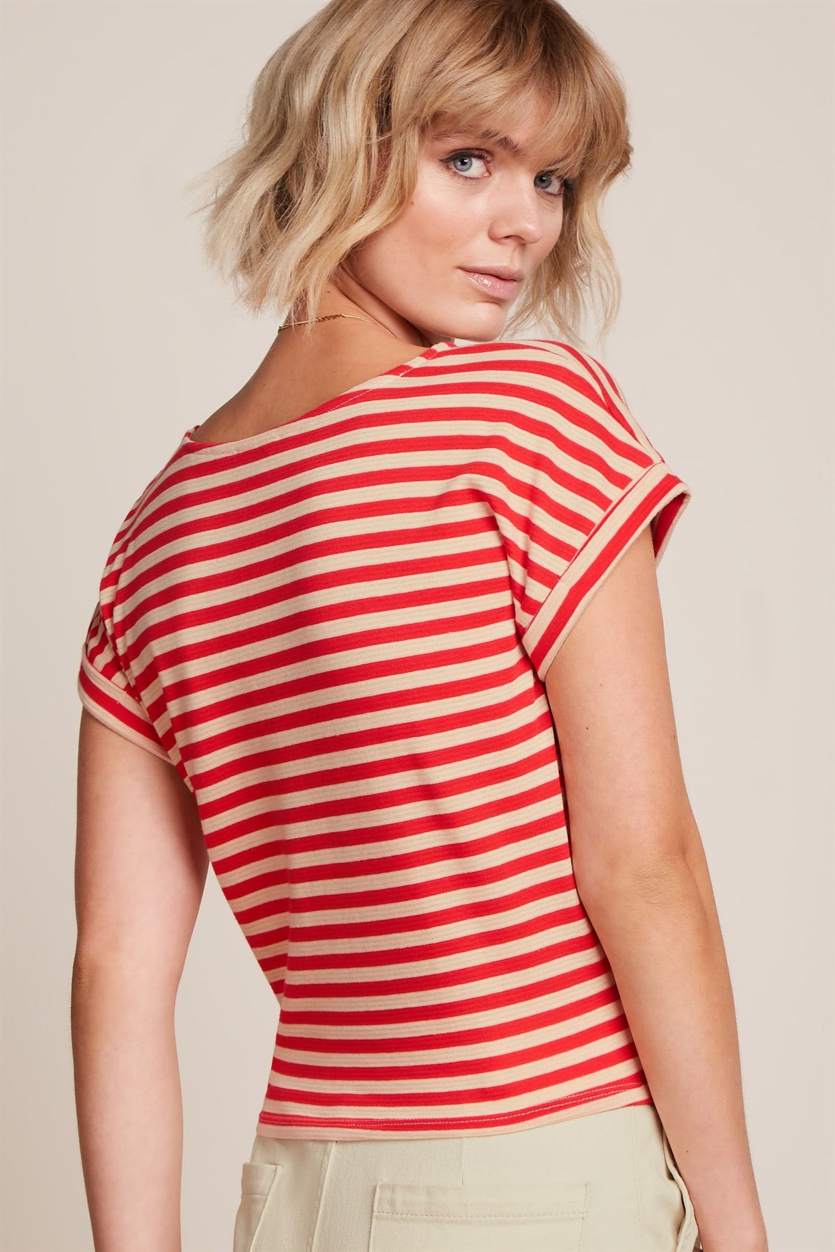 King Louie - Aria Knot Top -  Chopito Stripe Red