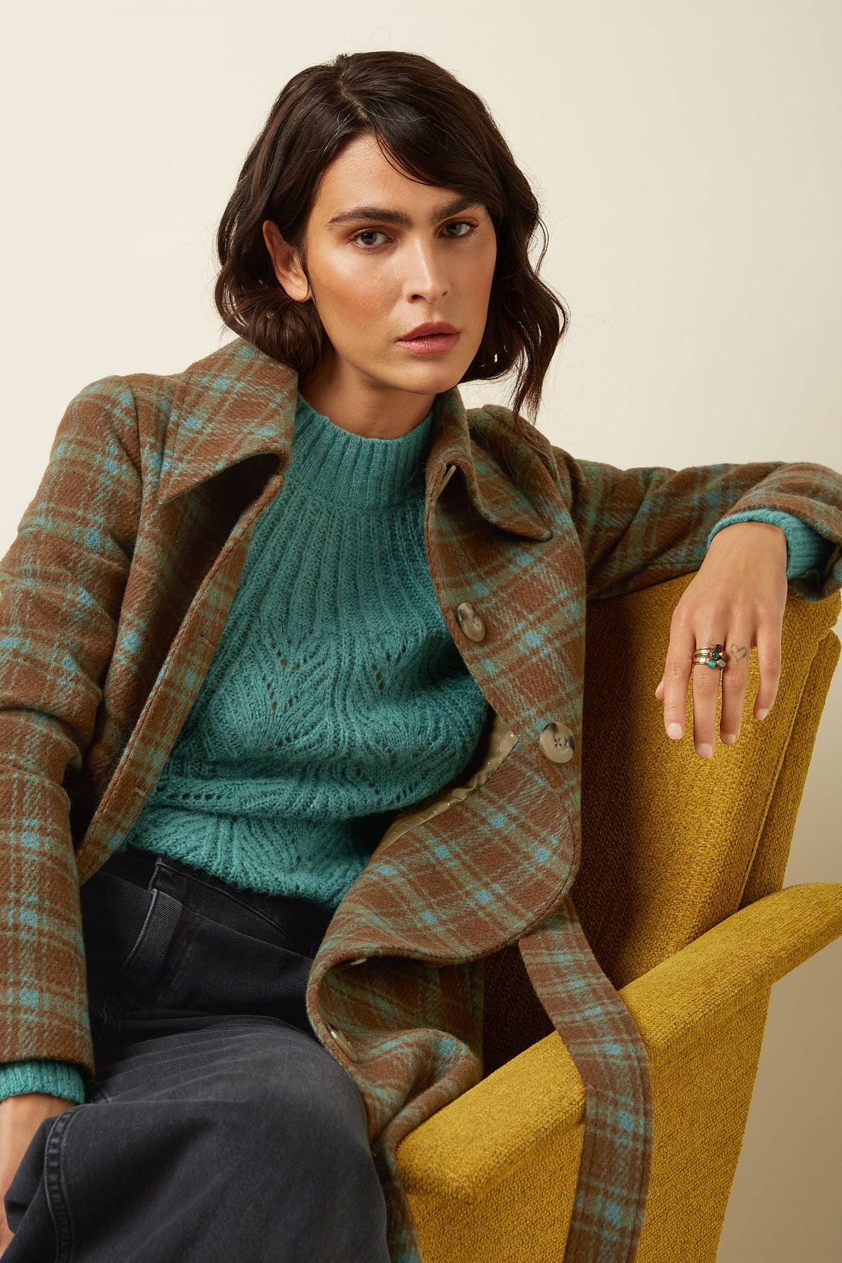 King Louie - Arabella Coat - Coppa Check