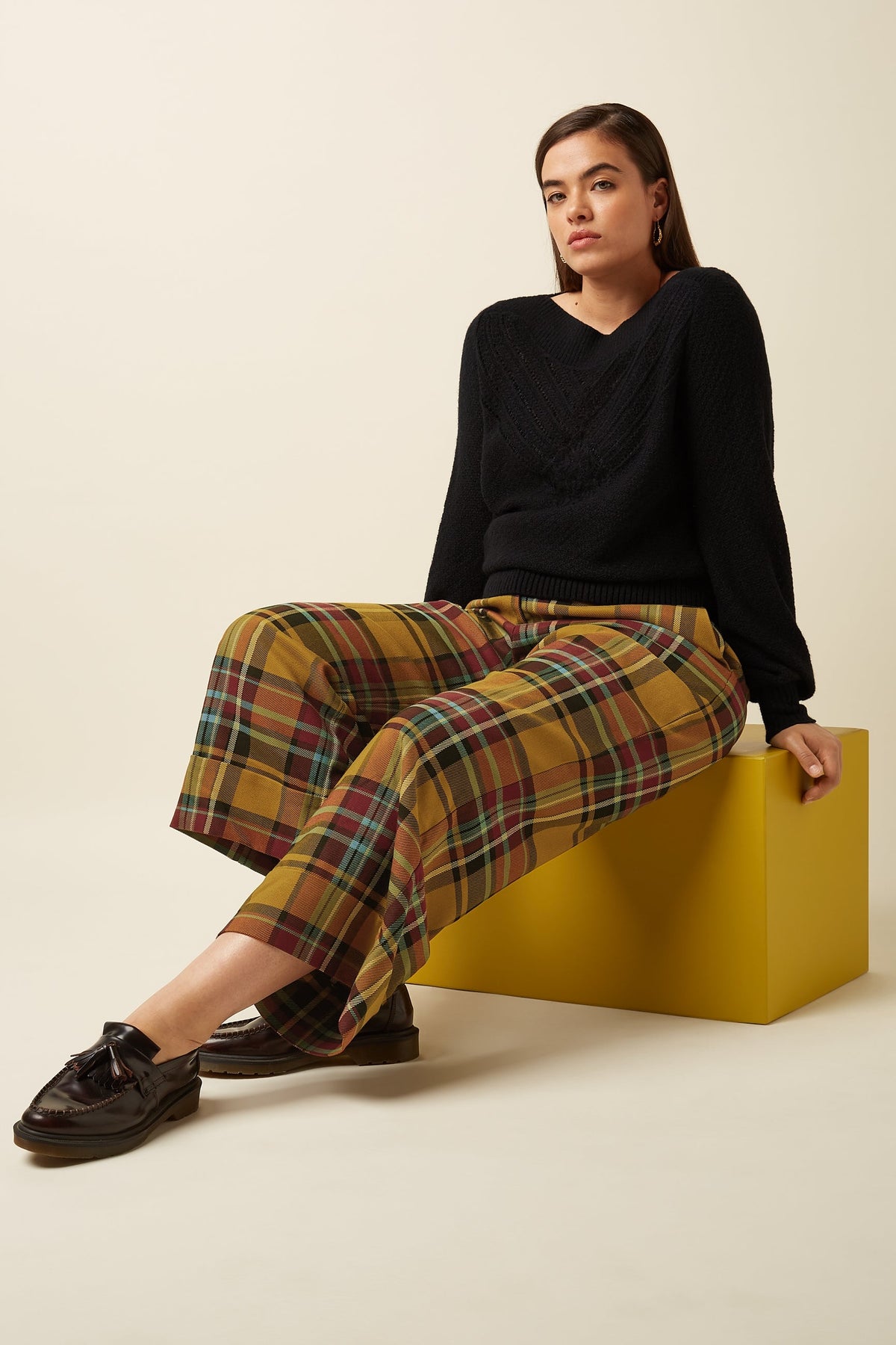 King Louie -  Federica Cuff Pants - Caroll Check