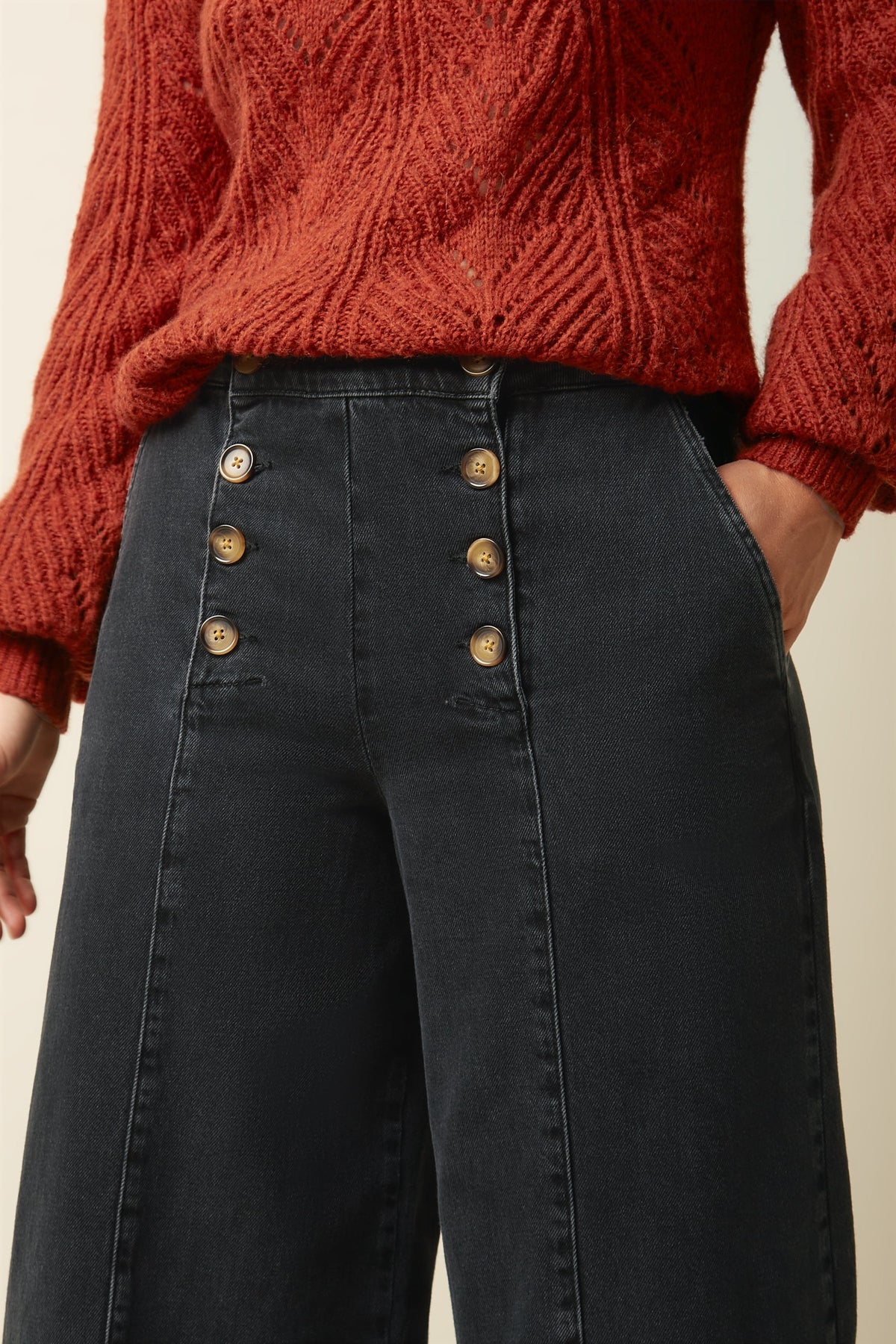 King Louie - Melody Sailor Pants - Dark Denim