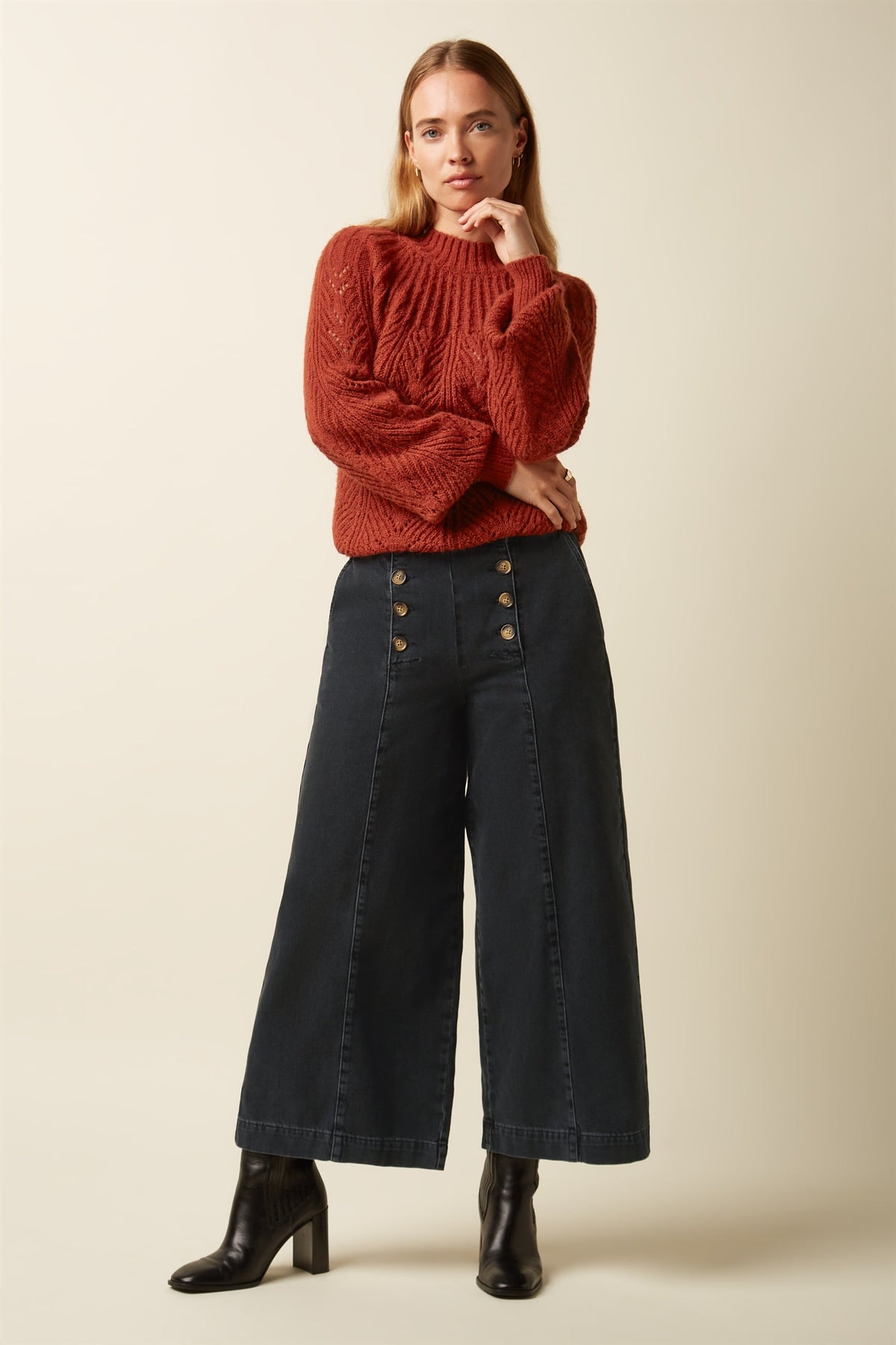 King Louie - Melody Sailor Pants - Dark Denim