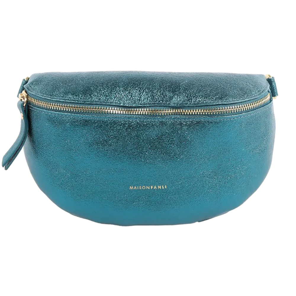 Maison Fanli - Leather Crossbody - Metallic Emerald