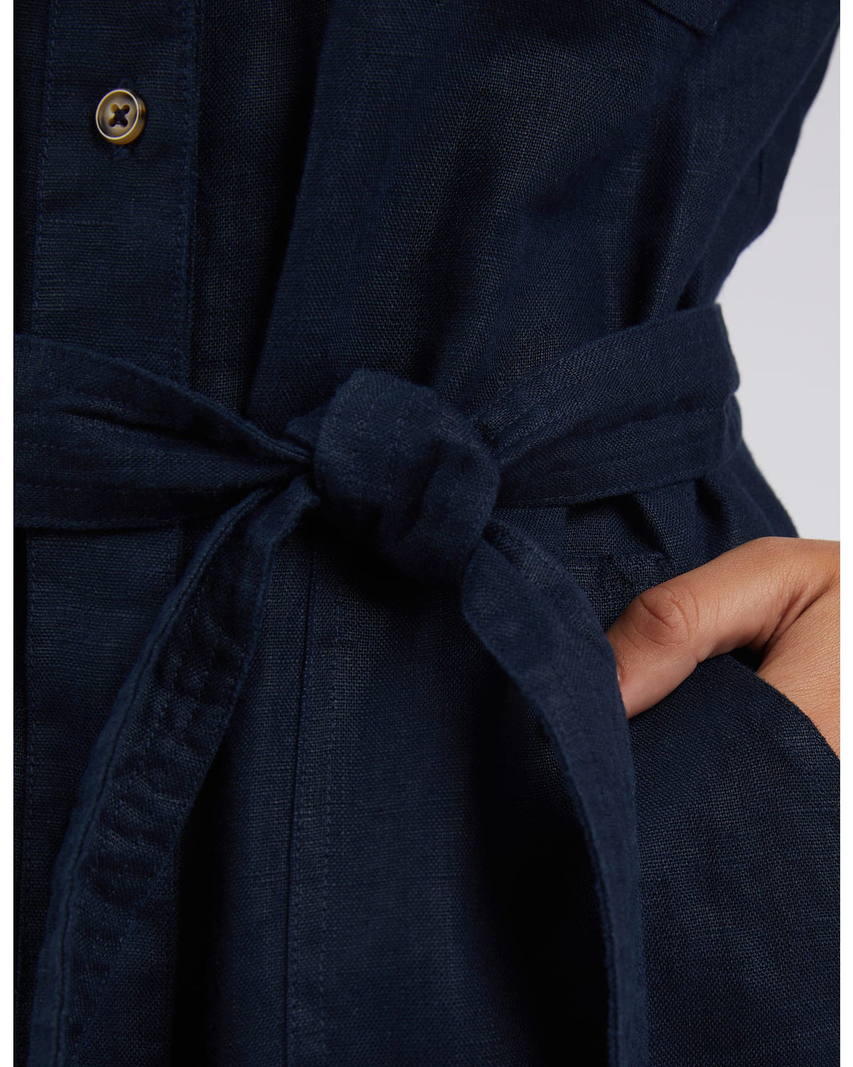 Foxwood - Harlow Linen Dress - Navy