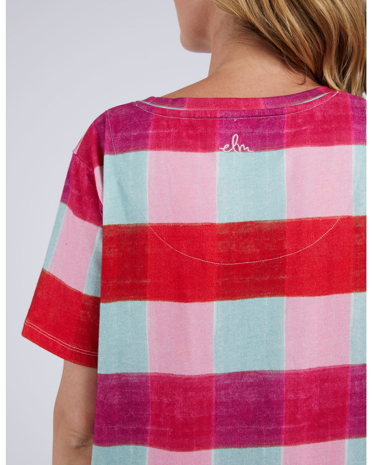 Elm - Monaco Tee Dress - Red Check