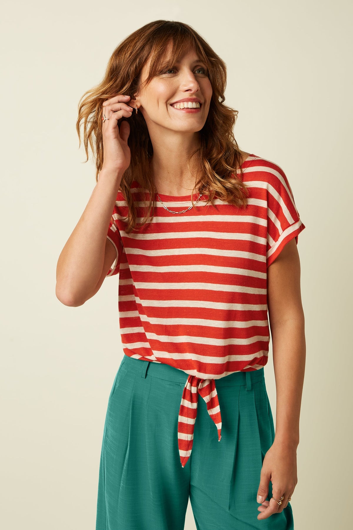 King Louie - Aria Knot Top -  Sun Orange