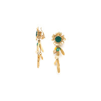 Franck Herval -   MATHILDE flower post earrings with dangles