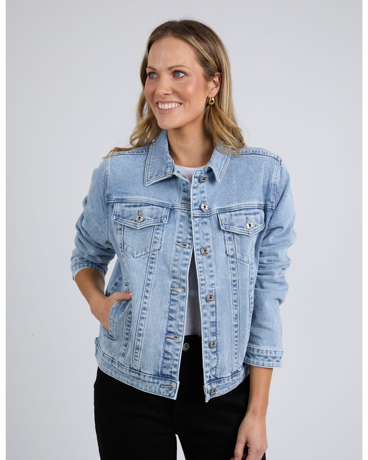 ELM - Becca Denim Jacket - Light Blue Wash