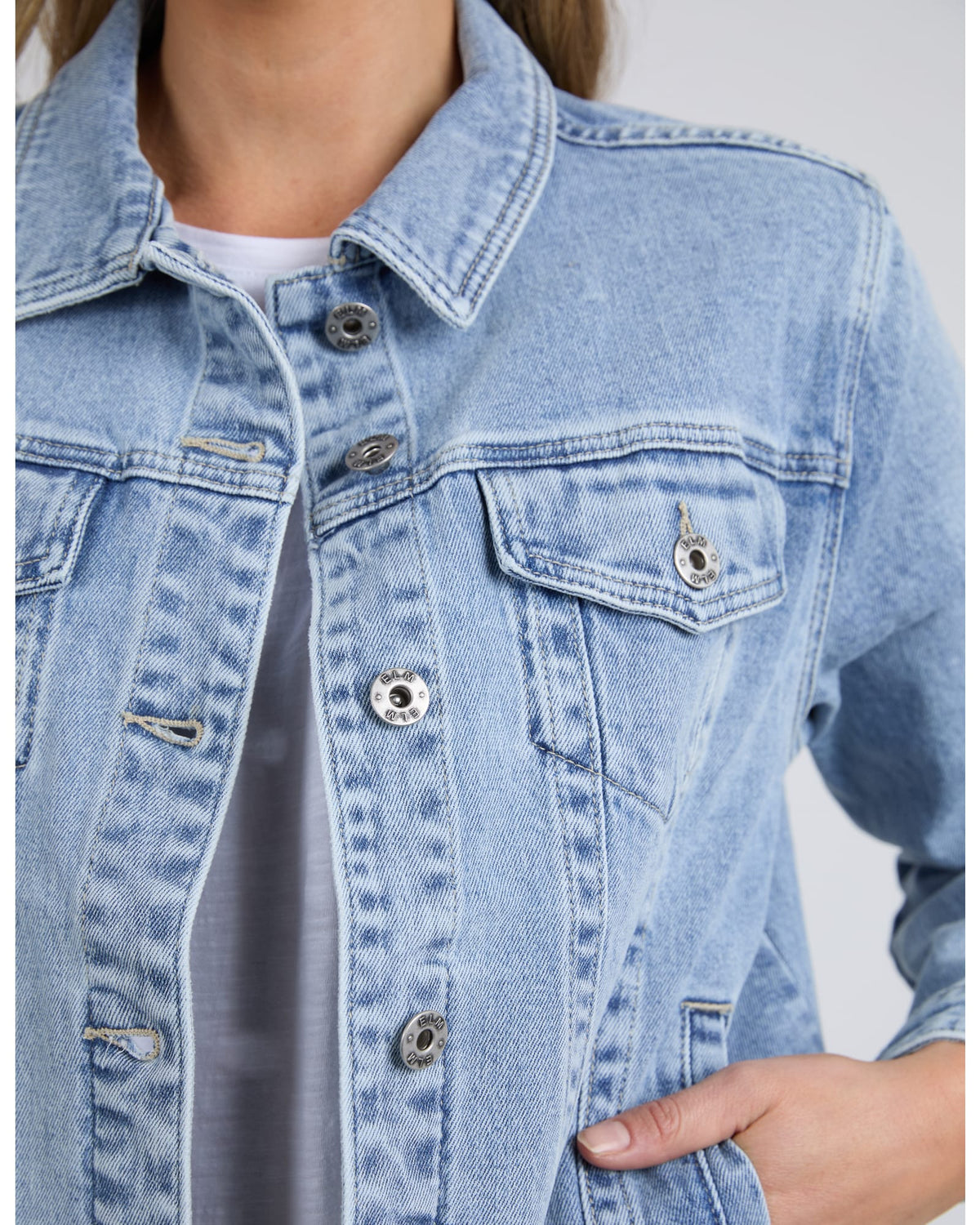 ELM - Becca Denim Jacket - Light Blue Wash