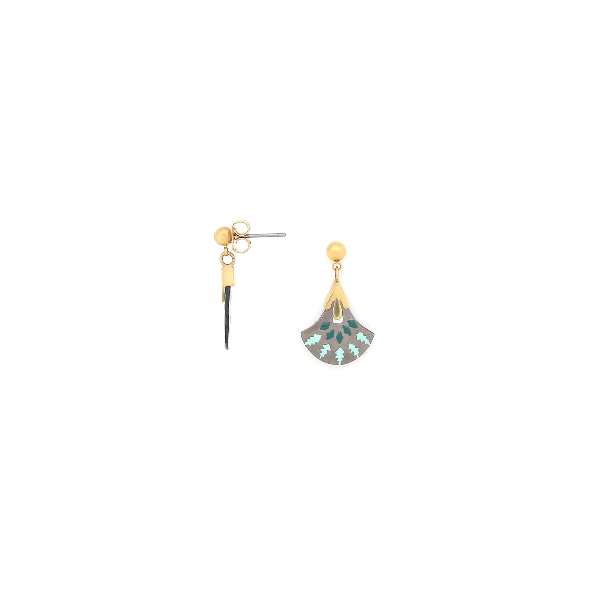 Franck Herval -  TALULAH - Shell Dangle Post Earrings