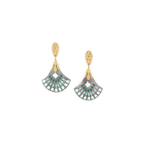 Franck Herval -  TALULAH - Shell Dangle Post Earrings