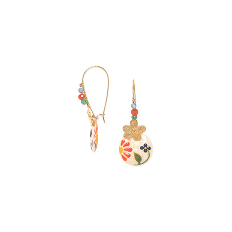Franck Herval - ROSALIE round disc big hook earring