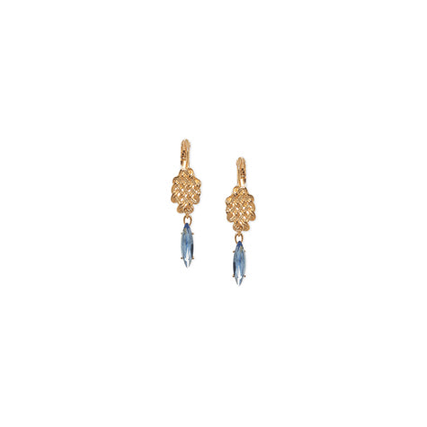 Franck Herval - CHARLIE woven french hooks with blue dangle