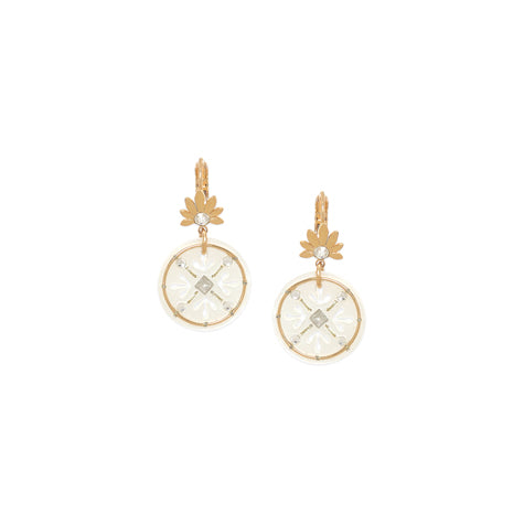 Franck Herval - FIONA openwork disc dangle french hooks