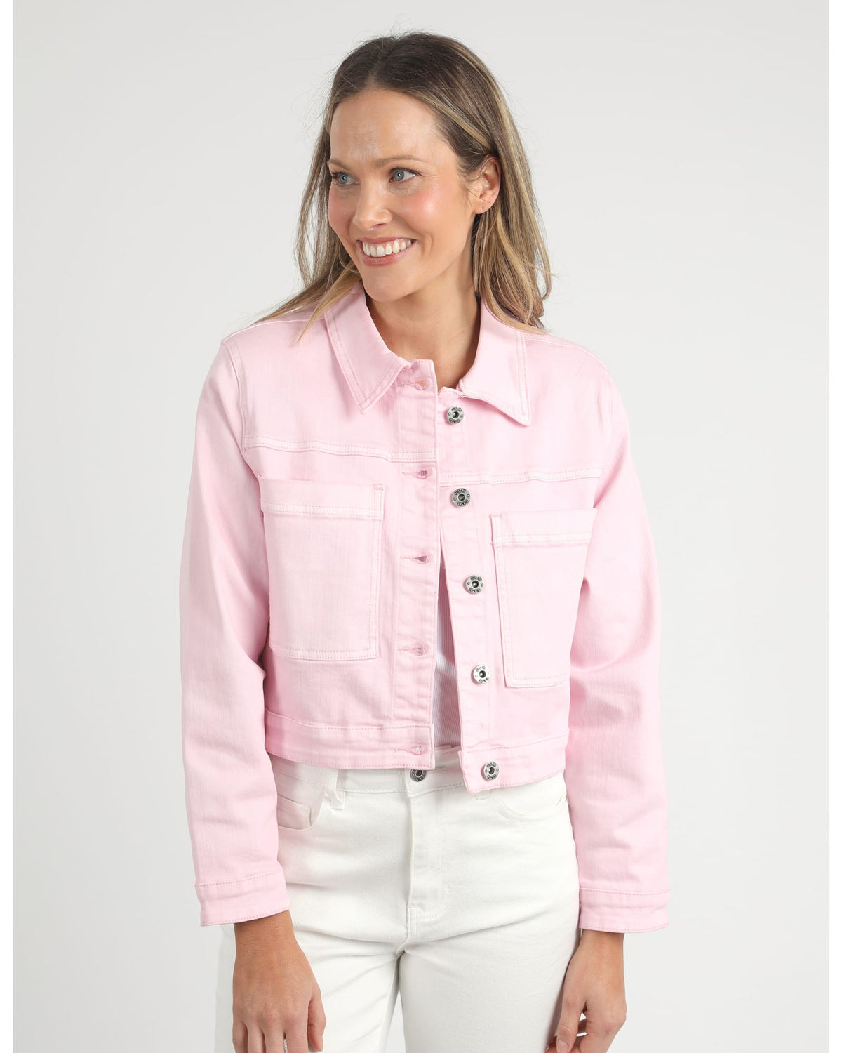 Elm - Hazel Denim Jacket - Pink