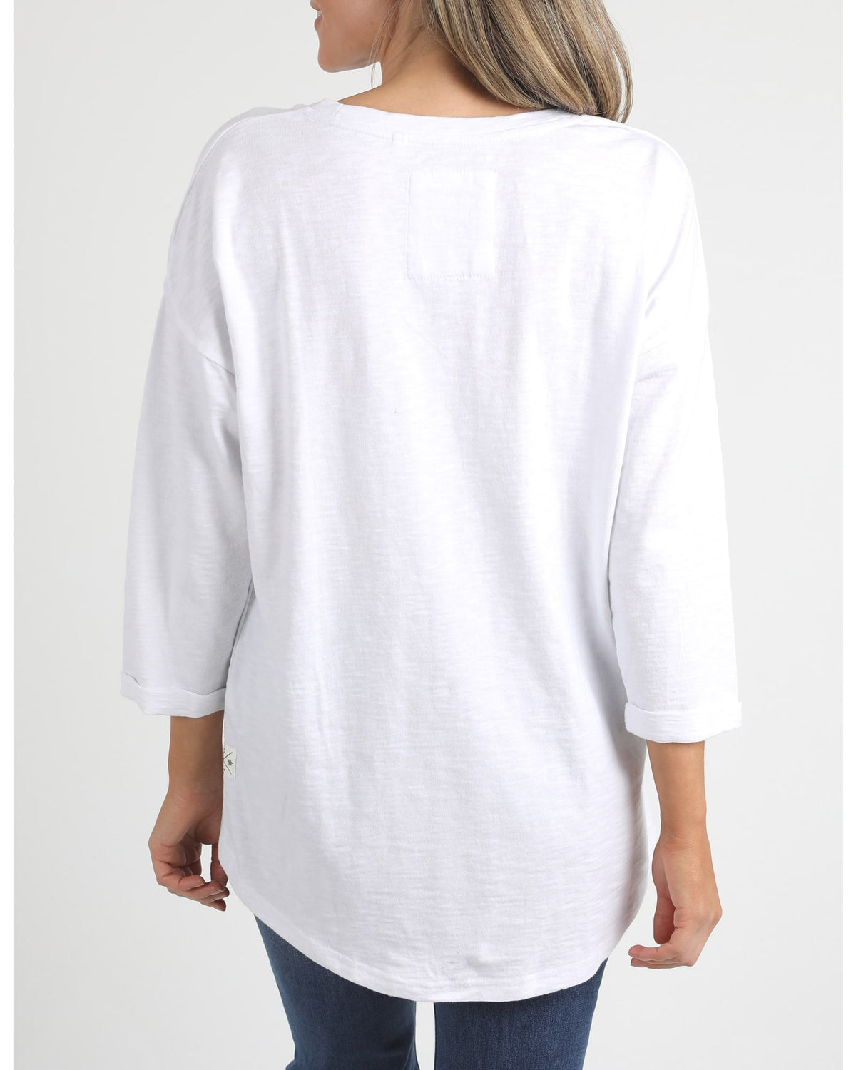 Elm - Annie 3/4 Sleeve Tee - White