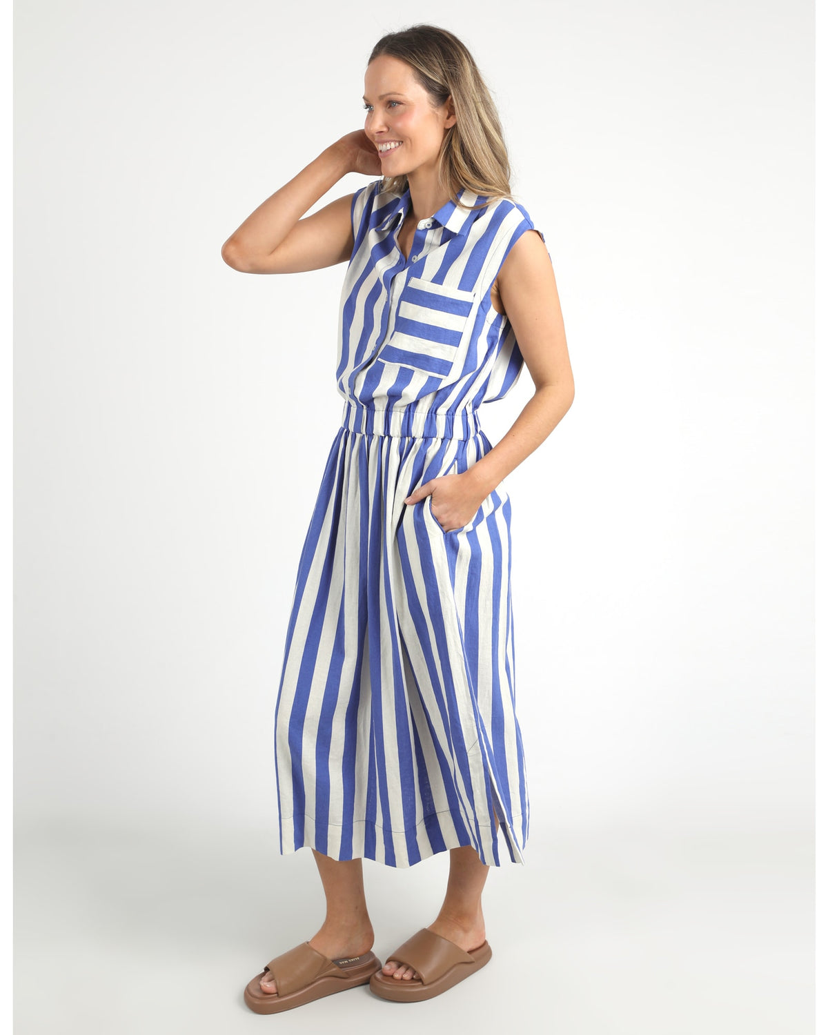 Elm - Palermo Stripe Dress - Royal