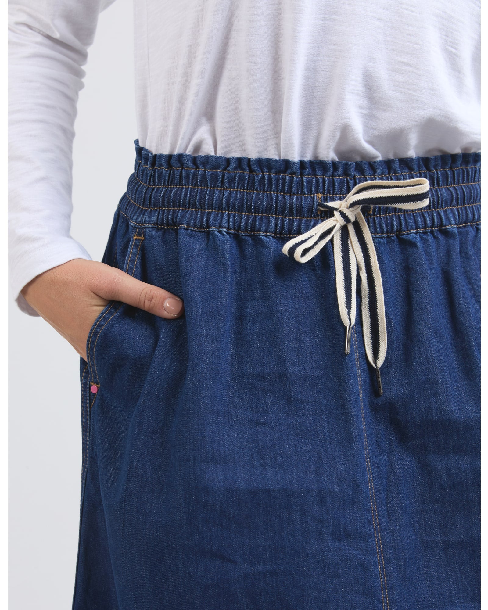 Elm Greta Denim Skirt Dark Blue My Friend Alice