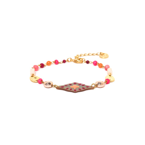 Franck Herval - YOKO shell + looped bead bracelet