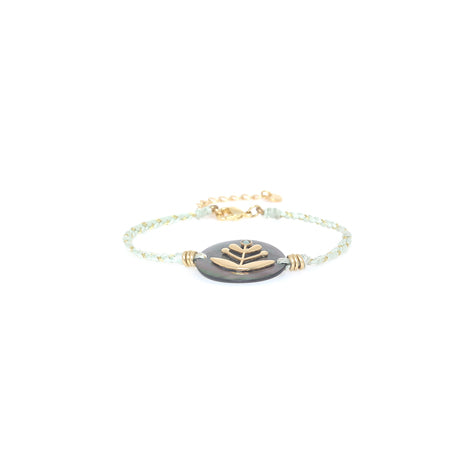 Franck Herval - CELINDA braided bracelet lime green