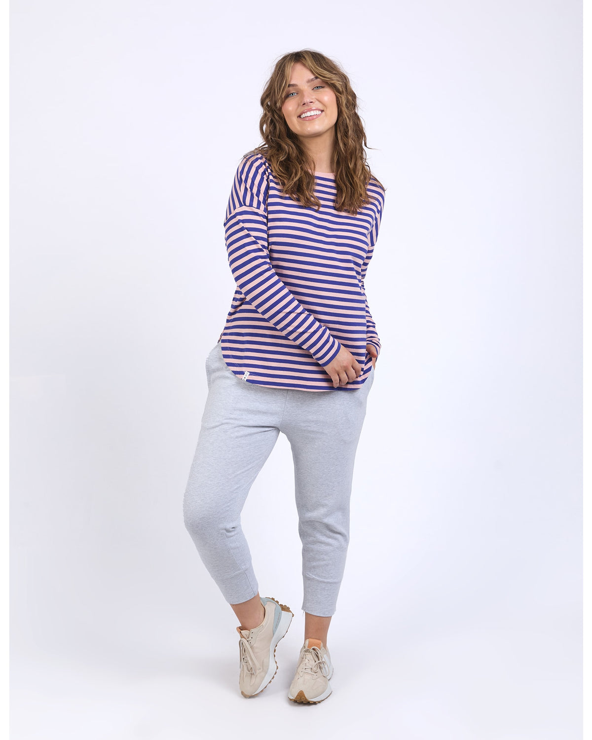 Elm - Lauren Long Sleeve Tee - Blue Blush