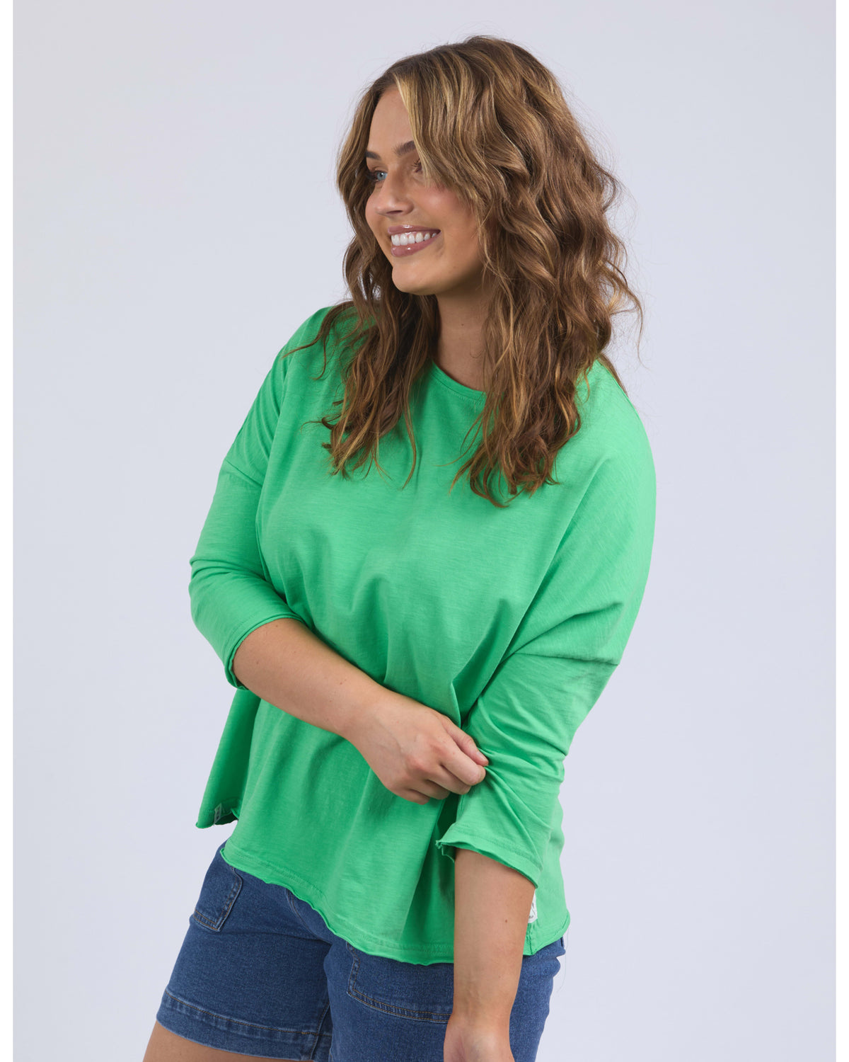 Elm - Anya Long Sleeve Tee - Spring Green