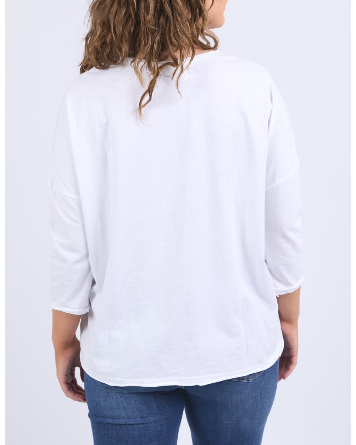 Elm - Anya Long Sleeve Tee -  White