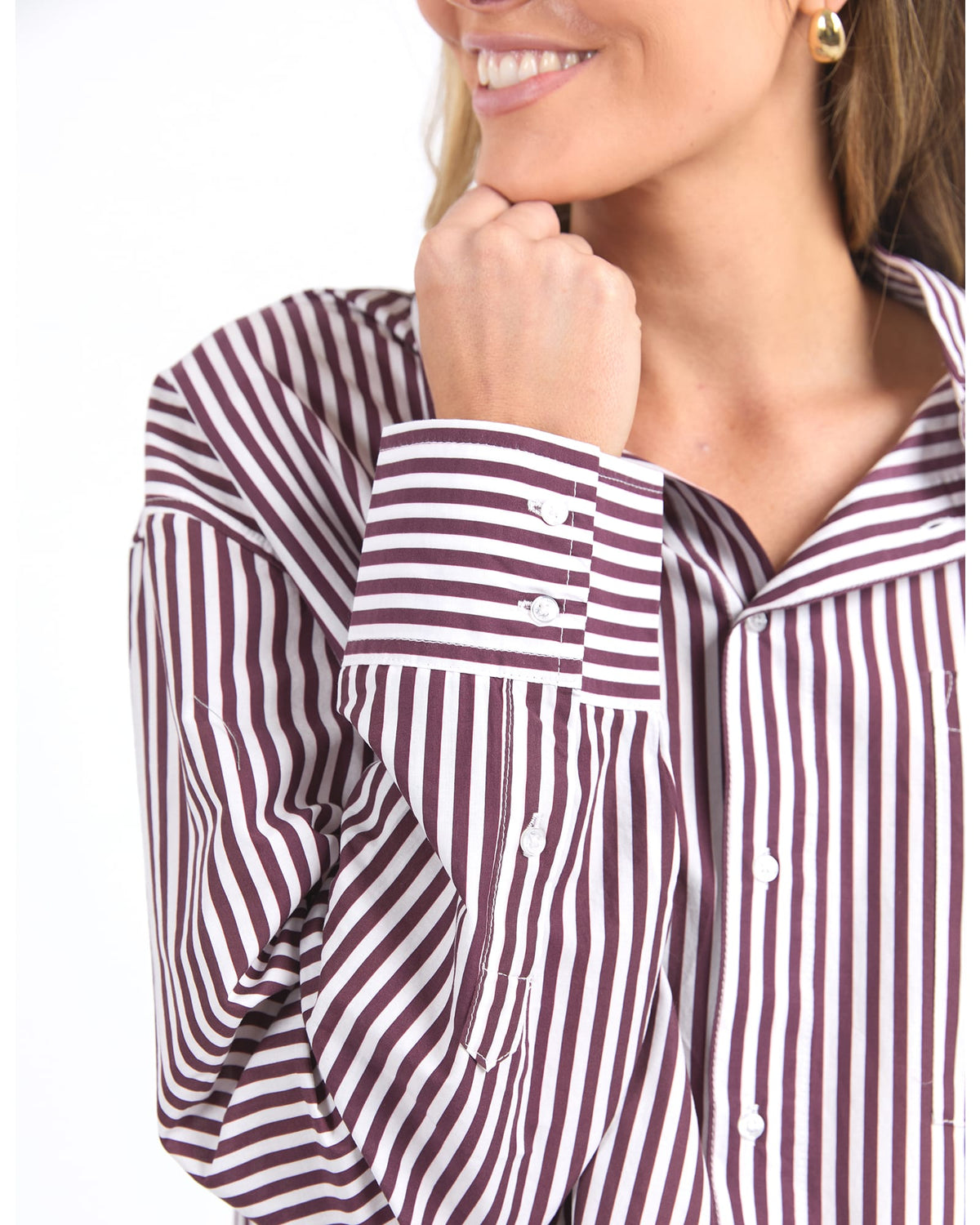 Elm - Lila Stripe Shirt - Merlot