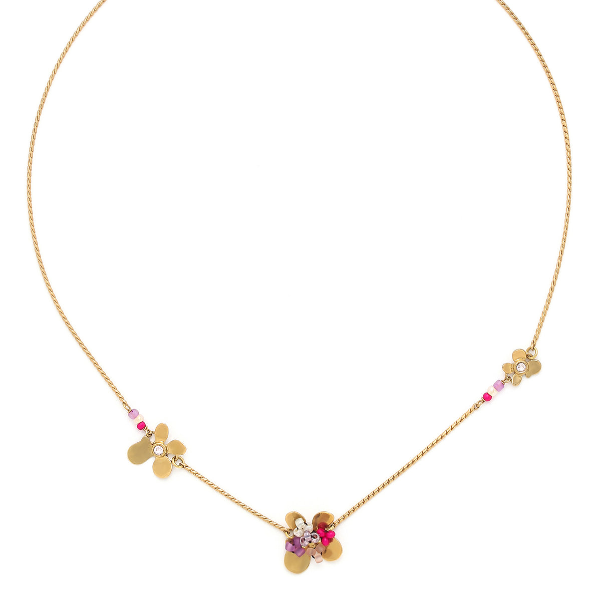 Franck Herval -  ESTELLE - 3 Flower Necklace