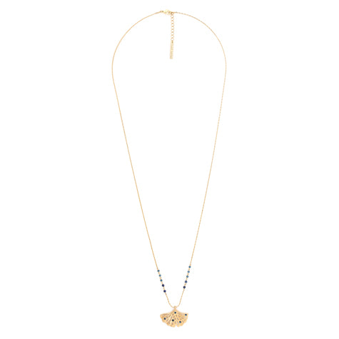 Franck Herval - JINKA Long ginkgo leaf pendant necklace