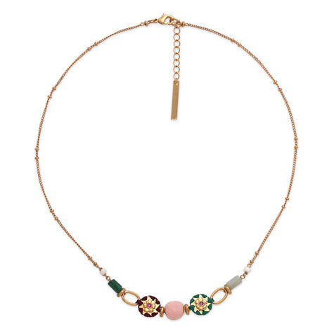 Franck Herval - AVRIL short cotton ball necklace