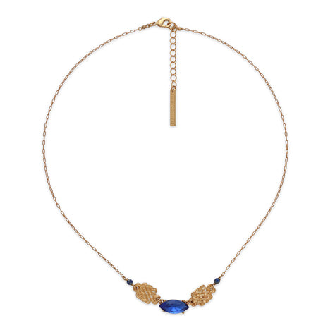 Franck Herval - CHARLIE royal blue eye shape necklace