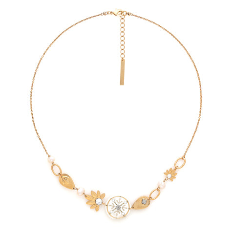 Franck Herval - FIONA mix oval ring and disc necklace