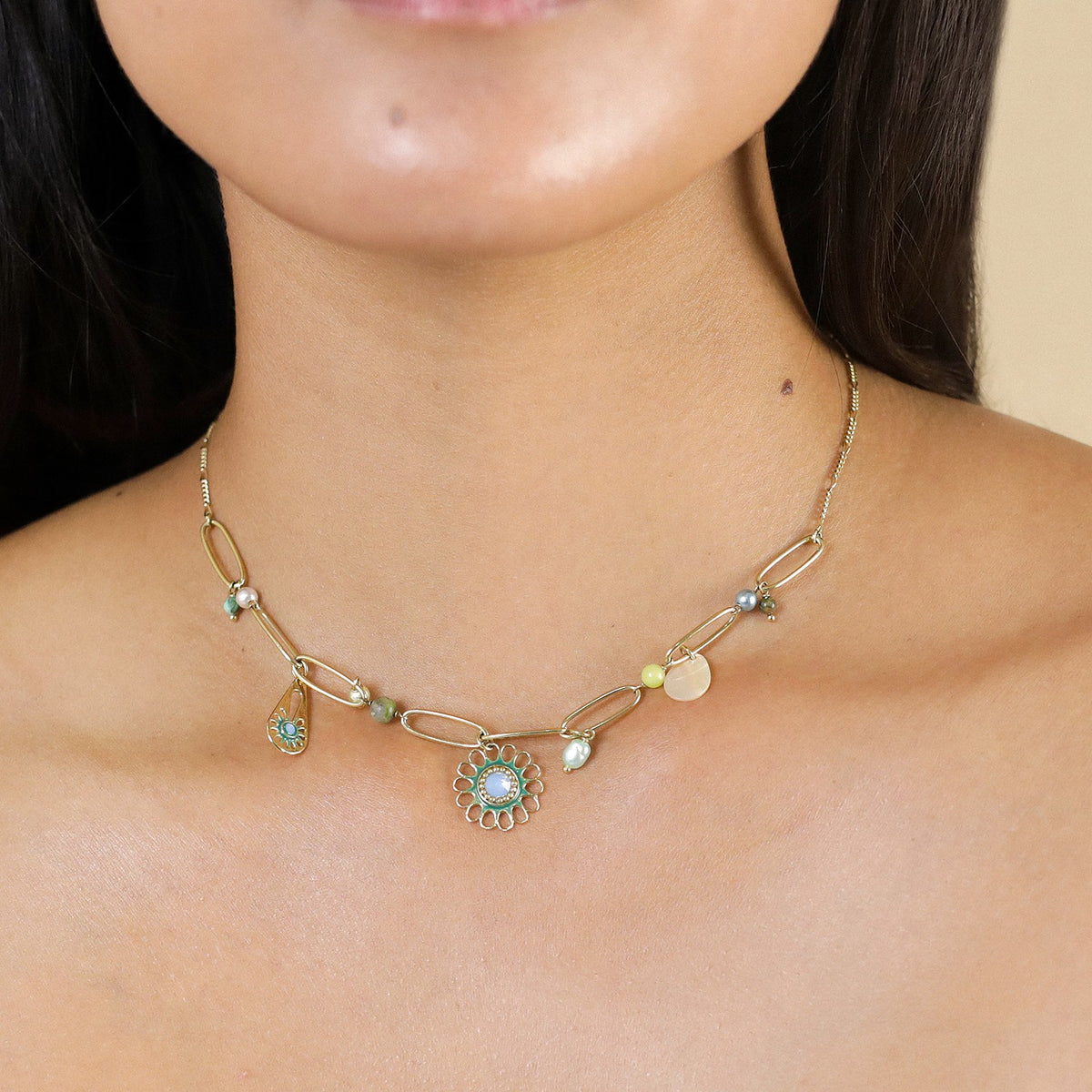 Franck Herval - ZELIE multi-dangles necklace