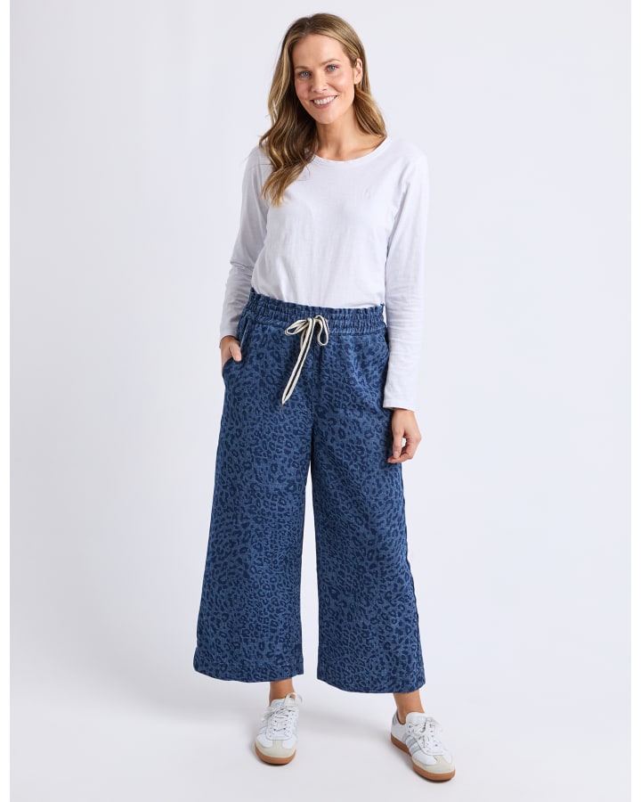 Elm - Anna Animal Wide leg Denim Pant