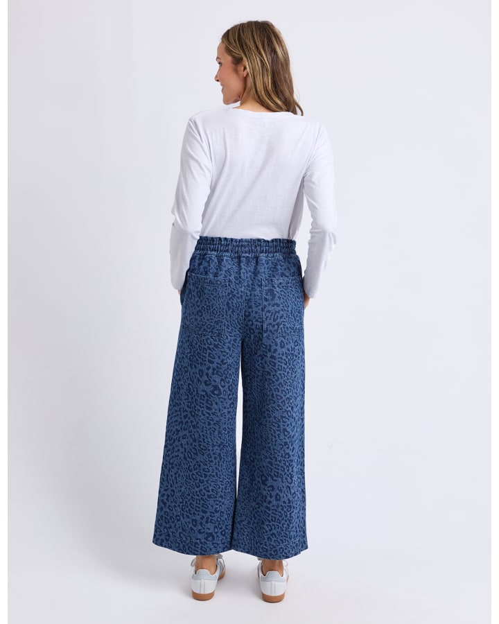 Elm - Anna Animal Wide leg Denim Pant