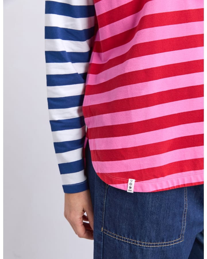 Elm - Rouge Stripe Long Sleeve Tee - Red