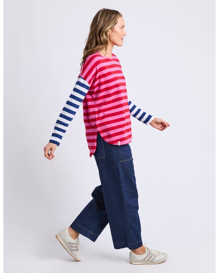 Elm - Rouge Stripe Long Sleeve Tee - Red