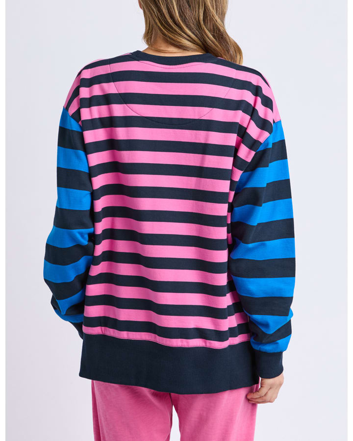 Elm - Eden Crew - Pink Navy Stripe