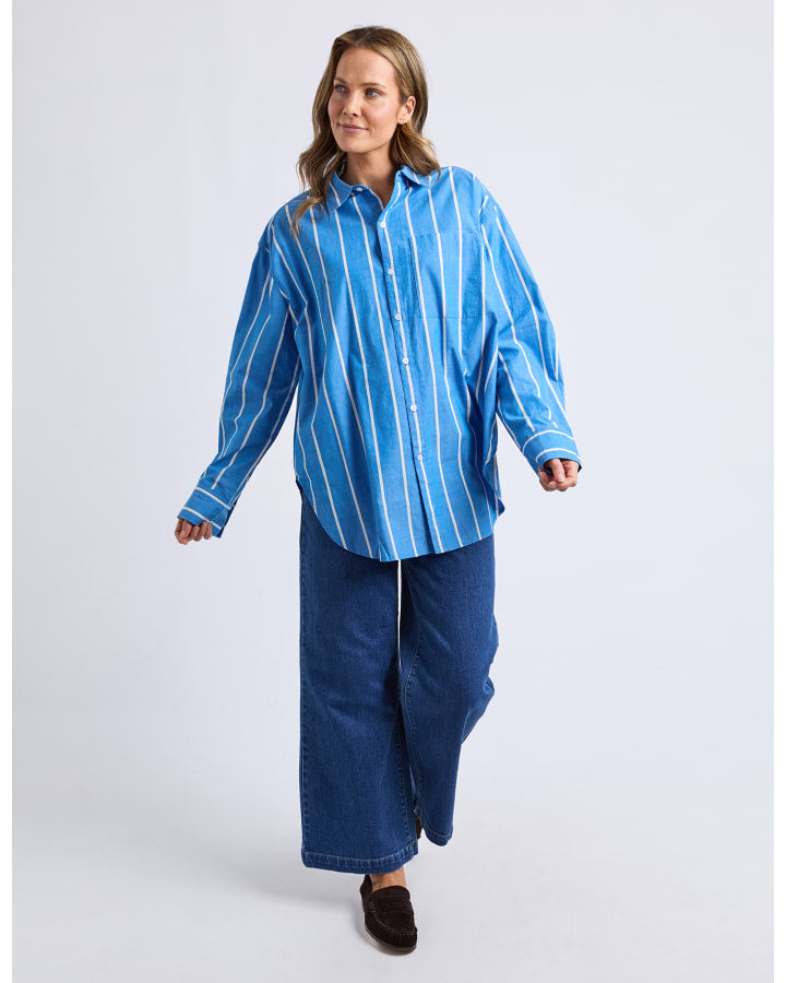 Elm - Mia Striped Shirt - Royal Blue