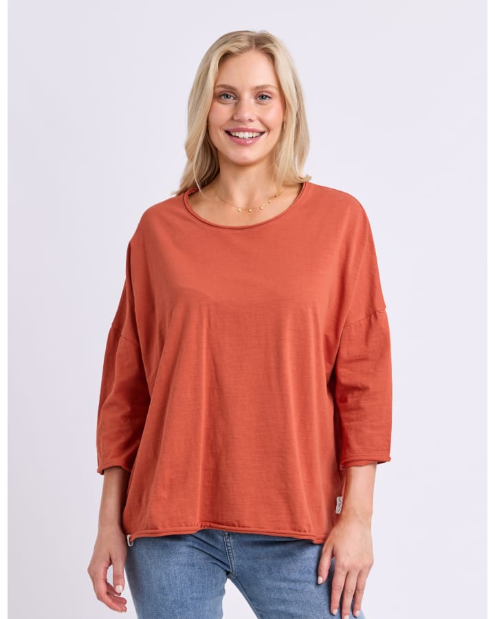 Elm - Anya Long Sleeve Tee -  Earth